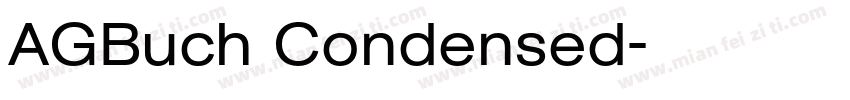 AGBuch Condensed字体转换